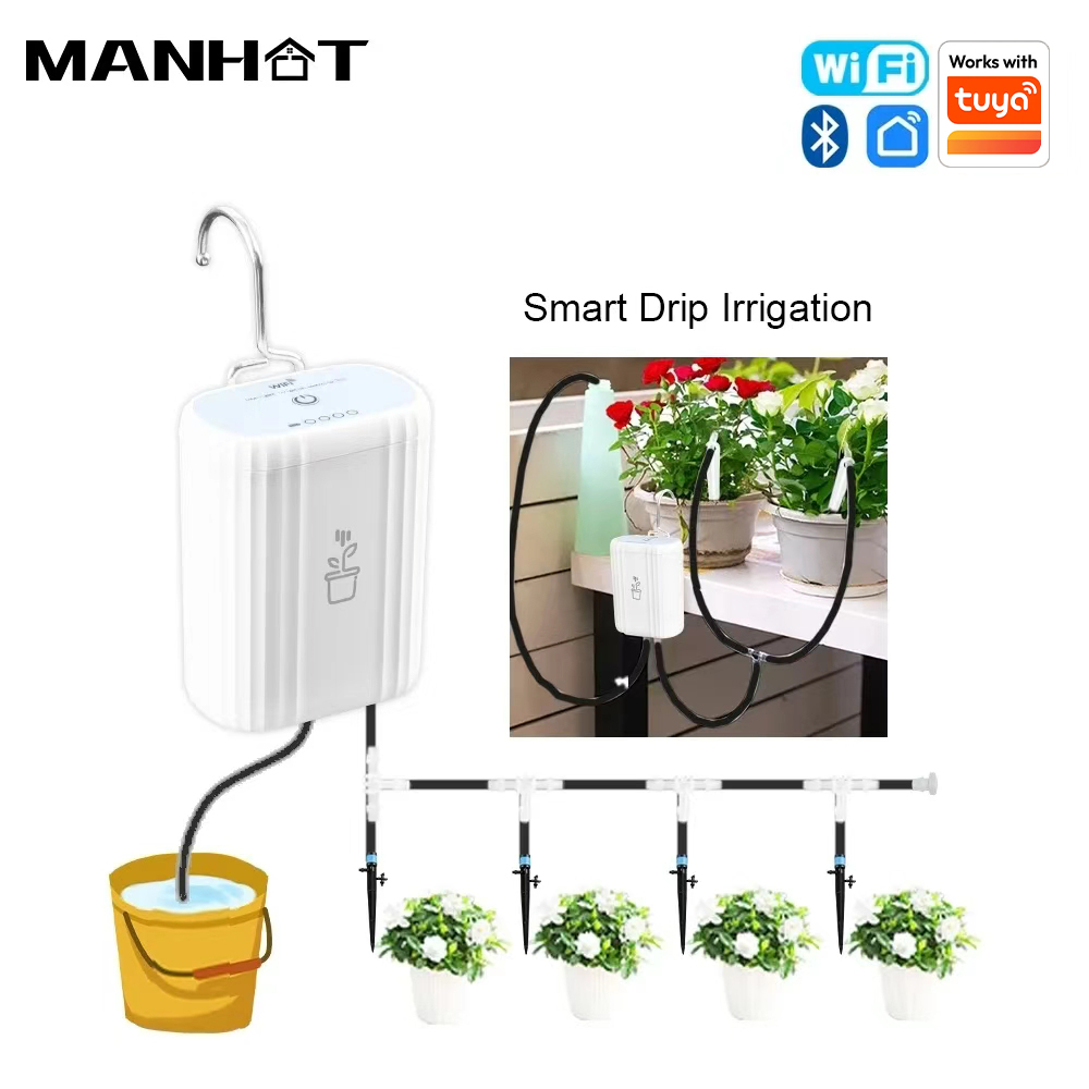 Smart Garden Home Assistant - MANHOT WLAN-Smart-Bewässerungspumpe mit Wiederaufladbarem Akku, Intelligenter