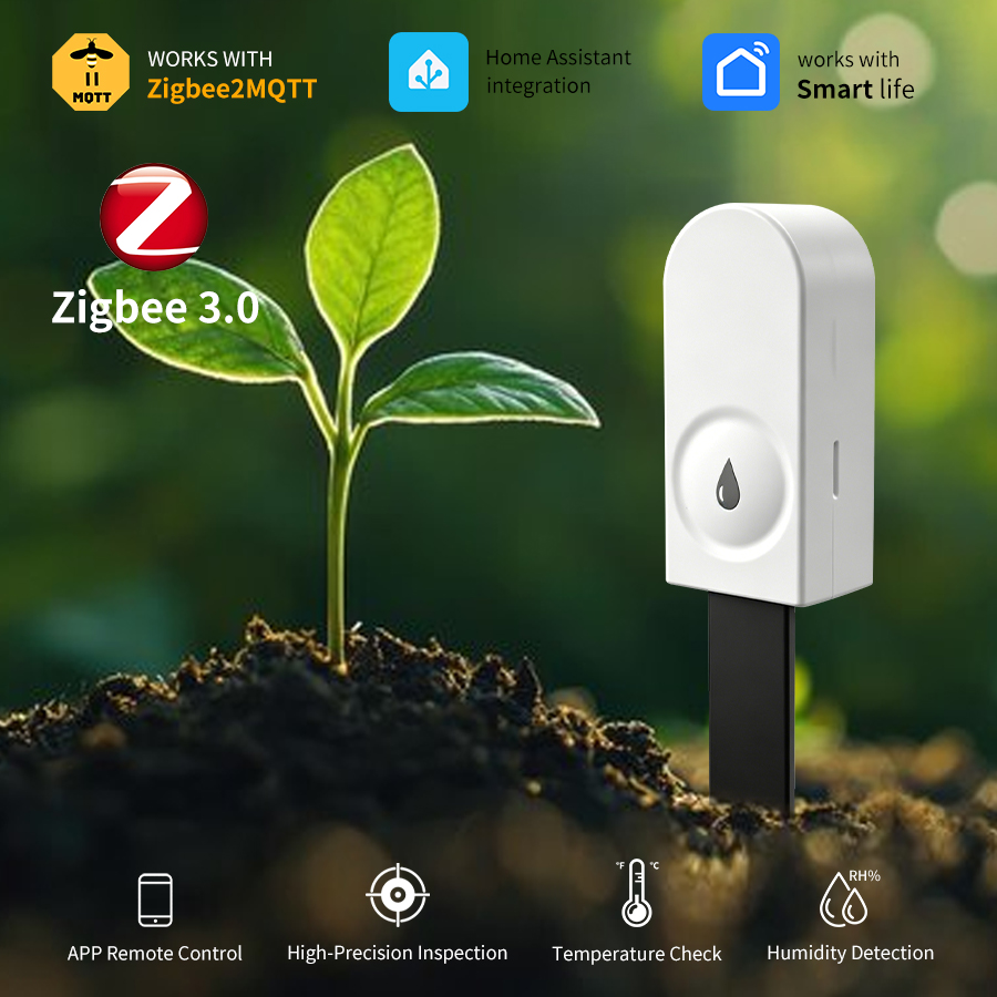 Smart Garden Home Assistant - Bodentester Feuchtigkeits- und Temperatursensor für Pflanzengärten,