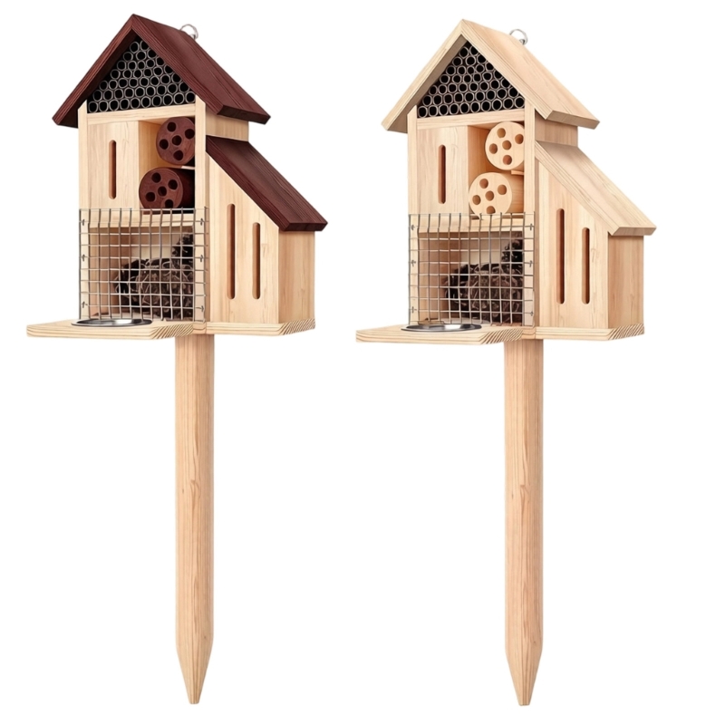 Hölzernes Insektenhaus auf ein – Insect Hotel Wood Bewertung und Preis